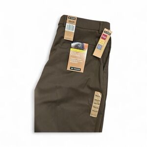 Dockers Premium Flat Front Pants Men’s 38x29 Brown – Relaxed Fit, New with Tags